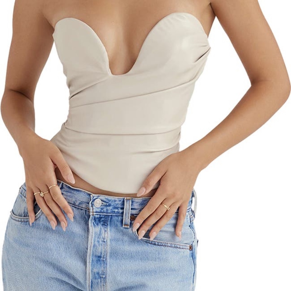 HOUSE OF CB Saffira Faux Leather Corset